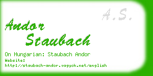 andor staubach business card